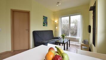 Fernseher, Kamin, DVD-Player