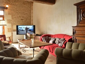 TV, fireplace, DVD player