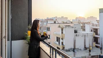 Deluxe-Doppelzimmer | Blick auf die Stadt