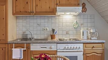 Frigorífico, horno, placa de cocina y lavavajillas