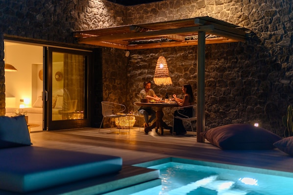 Honeymoon Suite with Private Heated Pool | Terrasse/Patio