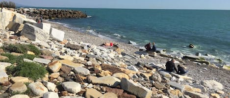 Vlak bij het strand