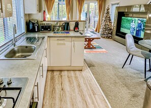 Oven, dishwasher, coffee/tea maker, dining tables - 1 bedroom accommodation in Raywell, Beverley (Raywell, Beverley)