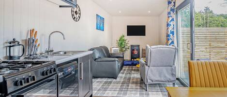 Refrigerador, horno, placa de cocina, tostadora