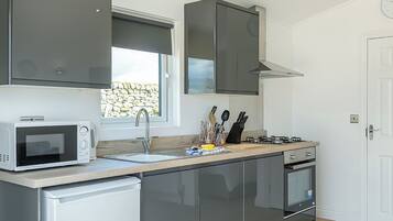 Fridge, oven, stovetop, toaster