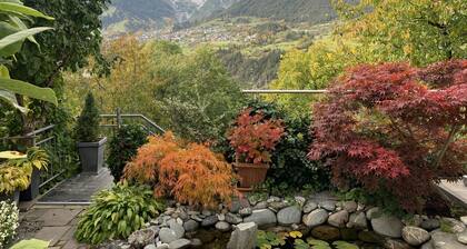 Cozy apartment on the garden in a beautiful panoramic position