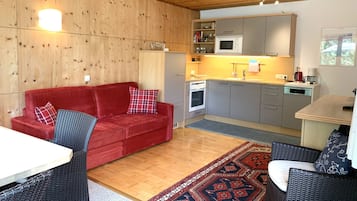 Kühlschrank, Mikrowelle, Herdplatte, Geschirrspüler