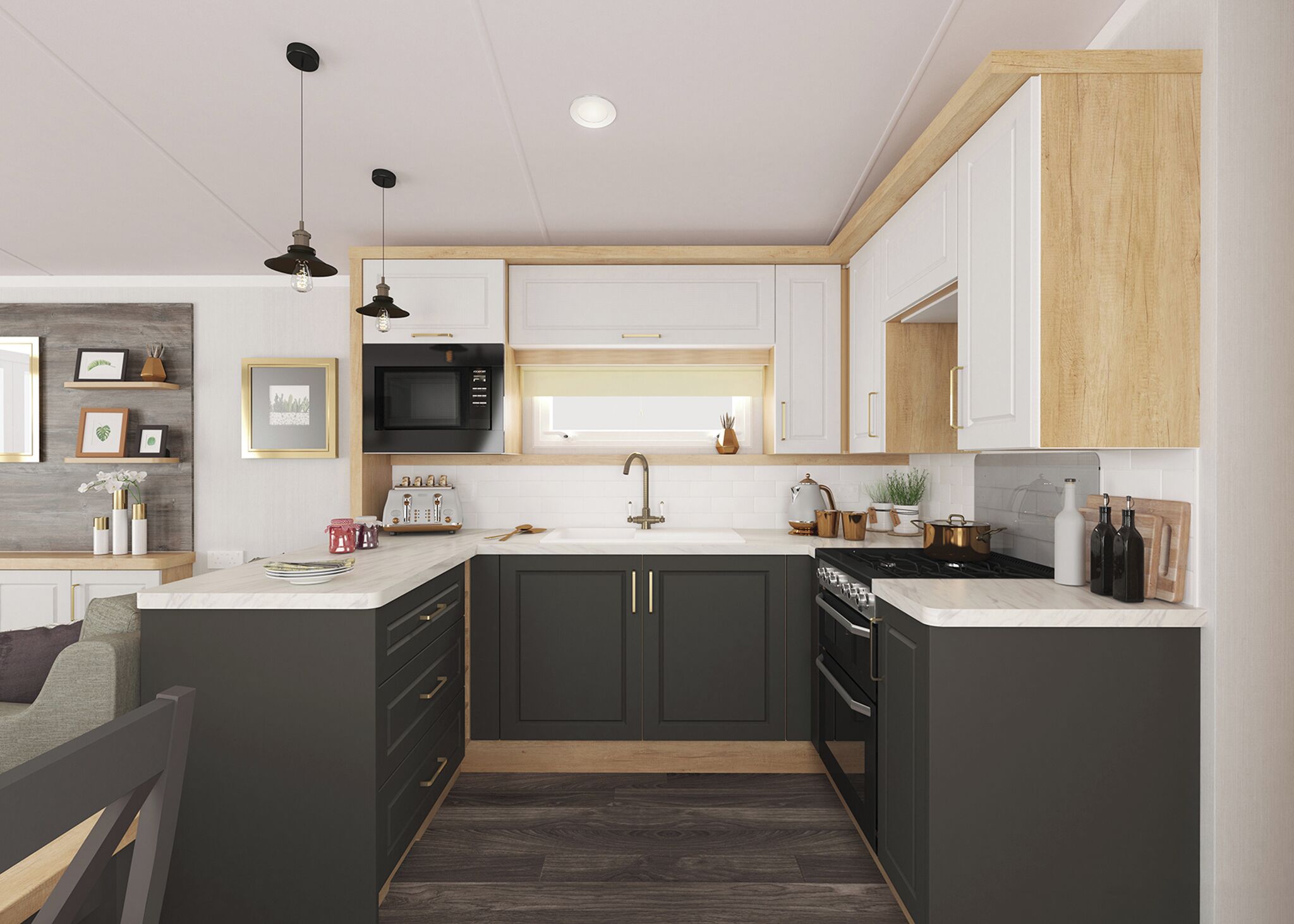 Fridge, oven, stovetop, toaster