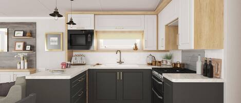 冷蔵庫、オーブン、コンロ、トースター