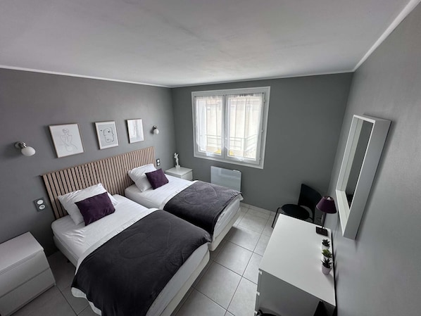 2 chambres, accès au Wi-Fi (inclus)
