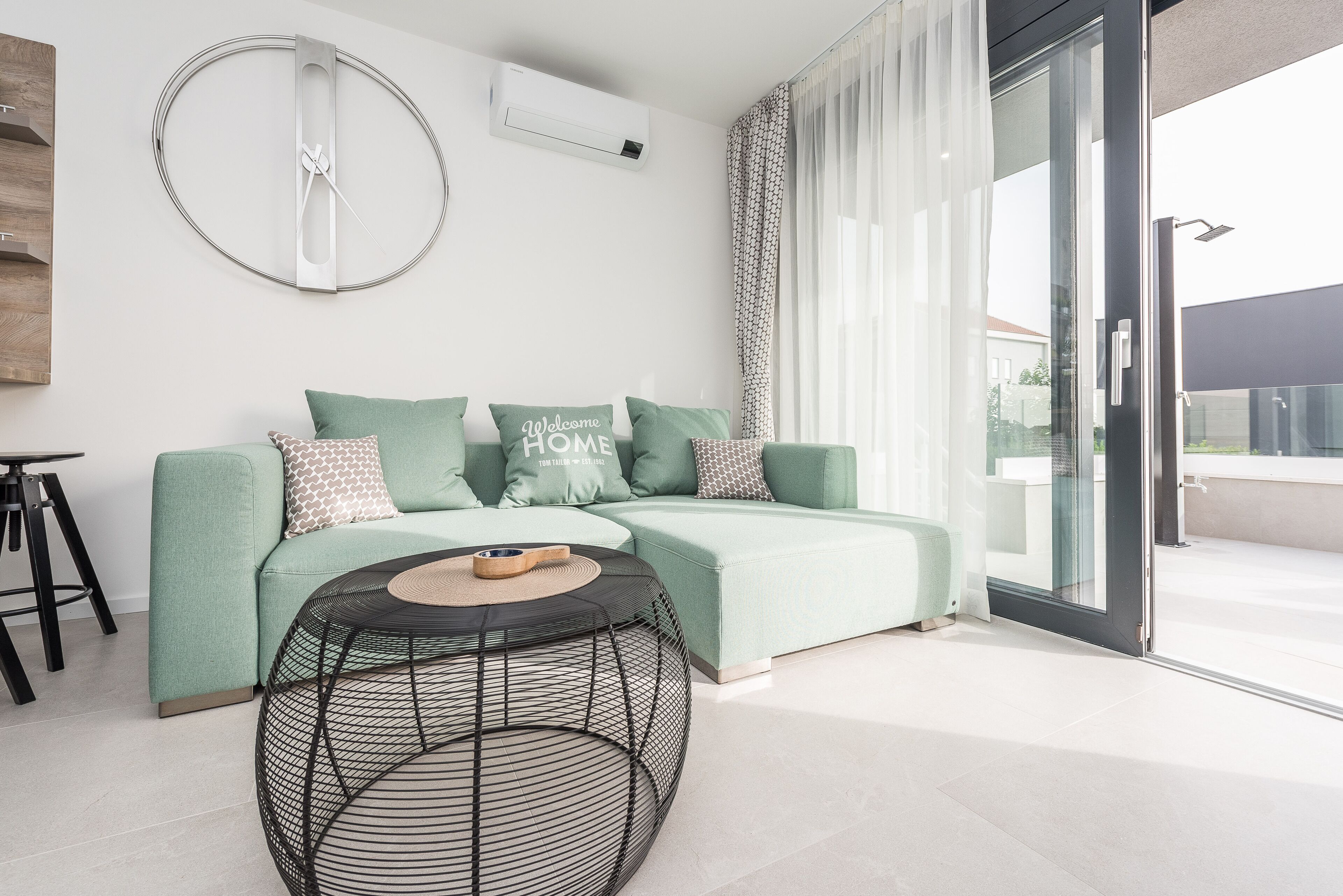 Luxury Villa, 3 Bedrooms, Private Pool, Sea View | Living area | 55-inch flat-screen TV with satellite channels, TV