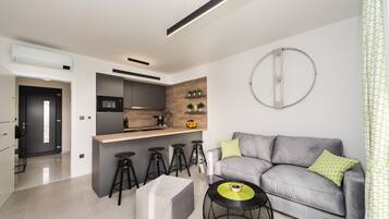 Luxury Villa, 3 Bedrooms, Private Pool, Pool View | Living area | 55-inch flat-screen TV with satellite channels, TV