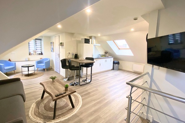 Studio Supérieur | Coin séjour | Télévision, Netflix, services de streaming, espaces bureaux