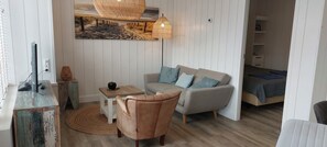 1 dormitorio, tabla de planchar con plancha, cuna de viaje y wifi gratis