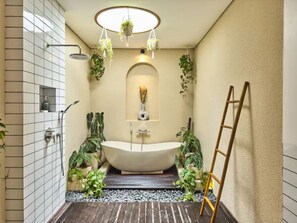 Luxury Villa | Bathroom | Hair dryer, towels - Good Vibe Villa - 3 Bdrm Luxury Villa (Canggu)
