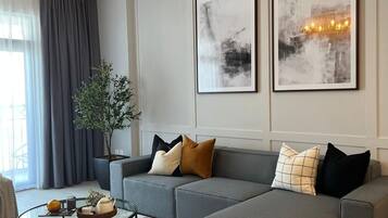 Comfort Apartment | Living area | 42-inch Smart TV with cable channels, TV