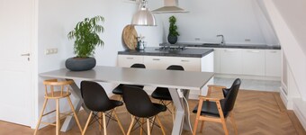 Canal house top floor in historic center Gouda