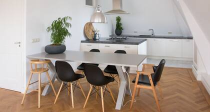 Canal house top floor in historic center Gouda