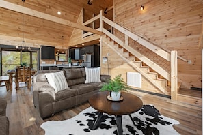 Smart TV, fireplace, video games