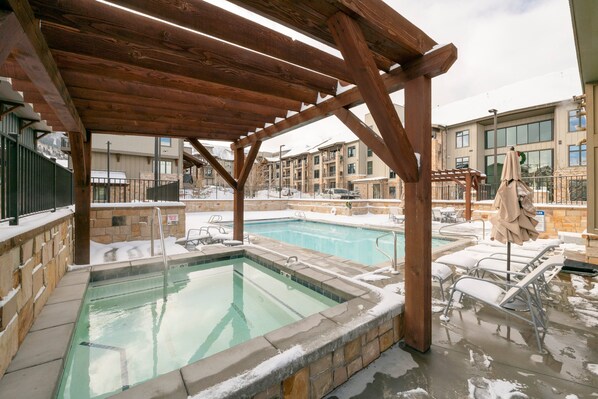 A heated pool