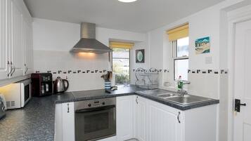 Fridge, microwave, oven, toaster