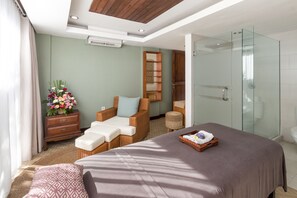 Salas de tratamiento para parejas, tratamientos corporales, aromaterapia