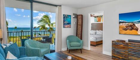 Télévision, cheminée, espaces bureaux