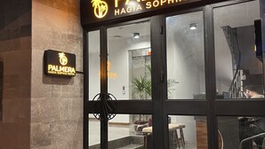 The exterior of the Palmera Hagia Sophia Hotel with a modern entrance, marble steps, and a glass door. - PALMERA HAGIA SOPHIA (Istanbul)