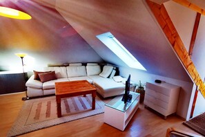 Smart TV, DVD player - Hübsche Ferienwohnung in Lubmin mit Blick auf Rügen (Lubmin)