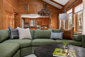 Smart TV, books, stereo - Family Friendly Cabin with Hot Tub Creek and Fire Pit Near Black Mountain (Black Mountain)