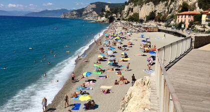 In an olive grove with stunning sea views