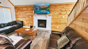 TV connectée, cheminée, jeux vidéo