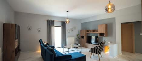 Perhehuoneisto | Oleskelualue | Älytelevisio, Netflix, suoratoistopalvelut