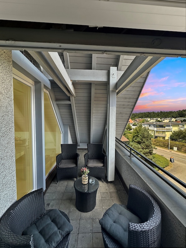 Familien-Suite, barrierefrei, mit Bad | Blick vom Balkon