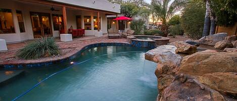 Outdoor pool, a heated pool