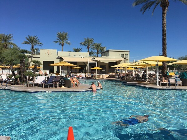 Outdoor pool, a heated pool