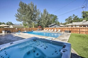 Outdoor pool, a heated pool