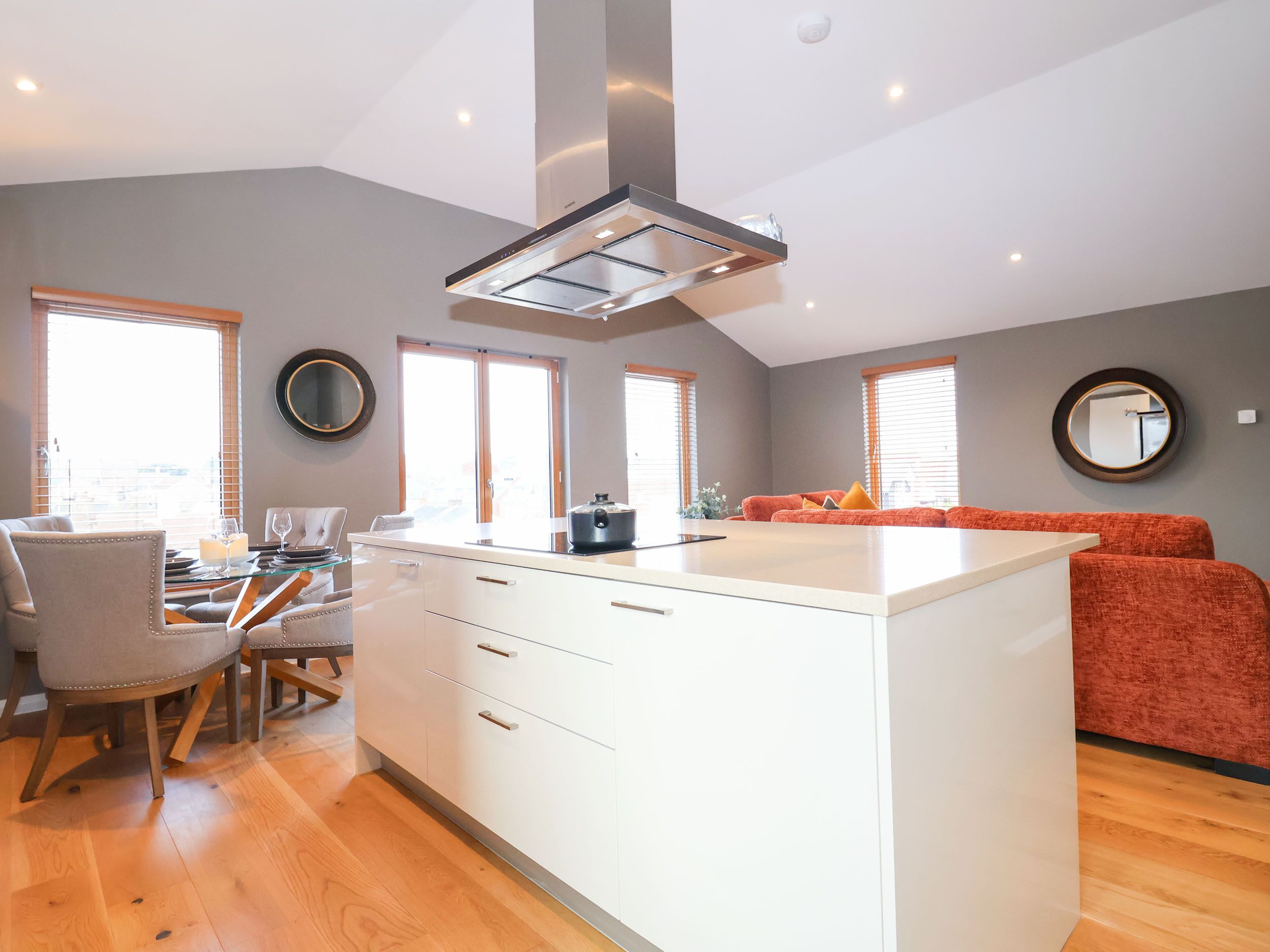 Fridge, dishwasher, electric kettle, toaster