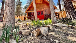 Unclassified image, 4 of 35, button - Pops Bear Cabin W/Outdoor Pub, Firepit W/Swing Chairs, BBQ, Games & More. (Big Bear)