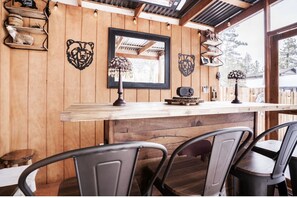 Dining - Pops Bear Cabin W/Outdoor Pub, Firepit W/Swing Chairs, BBQ, Games & More. (Big Bear)
