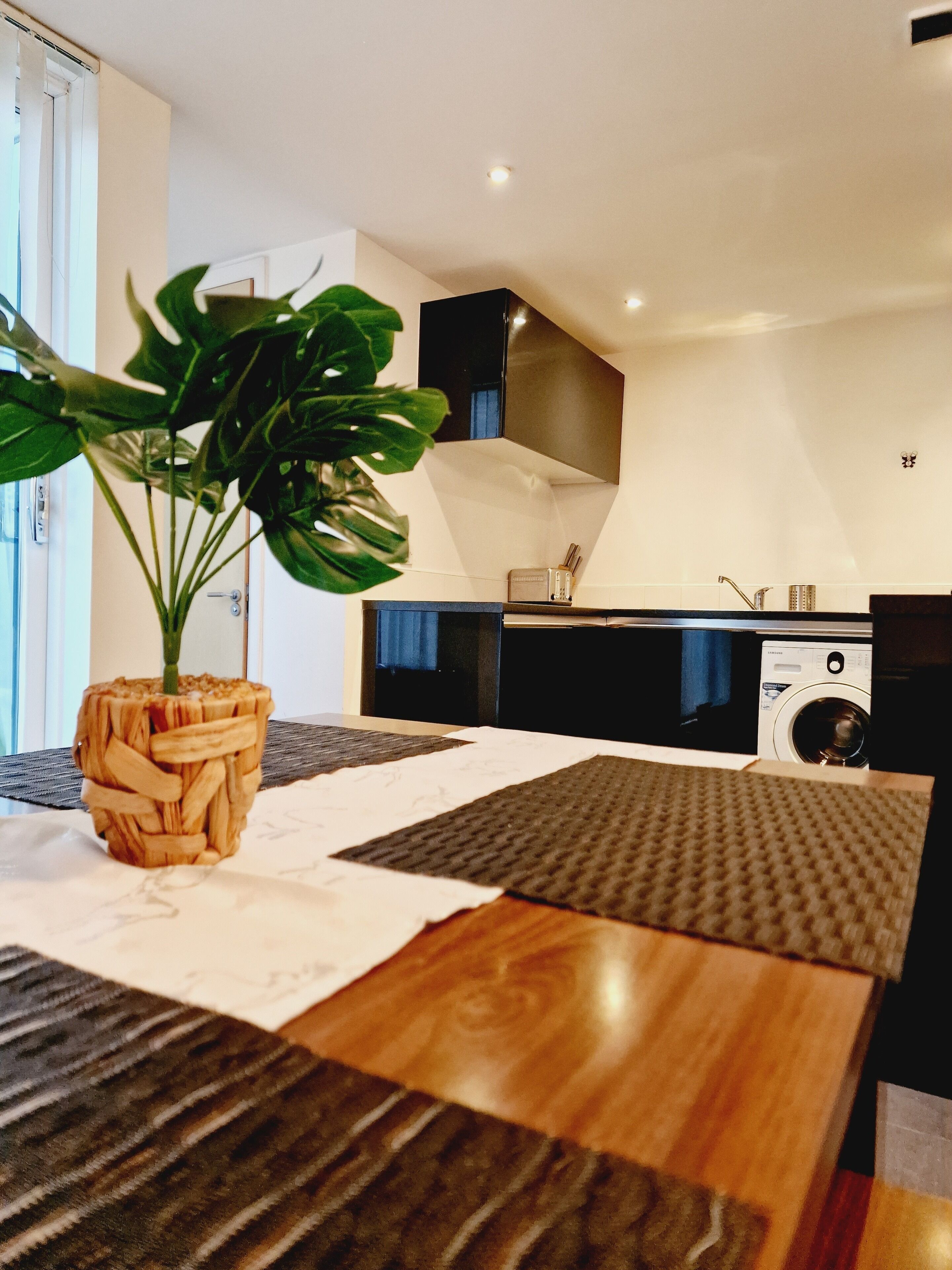 Fridge, microwave, oven, electric kettle