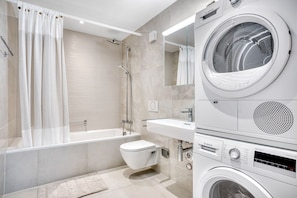 Hair dryer, towels