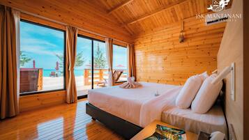 Vila Premium | Dilengkapi dengan perabotan berbeda-beda dan seprai linen