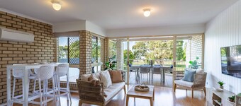 North facing unit with water views and huge deck opposite Cotton Tree
