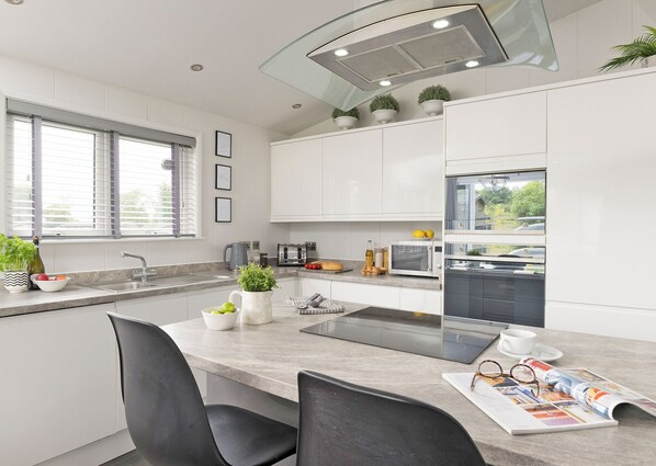 Fridge, oven, stovetop, dishwasher