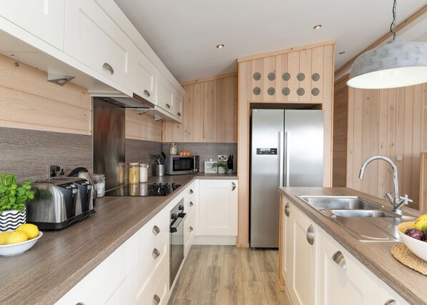 Fridge, oven, stovetop, toaster