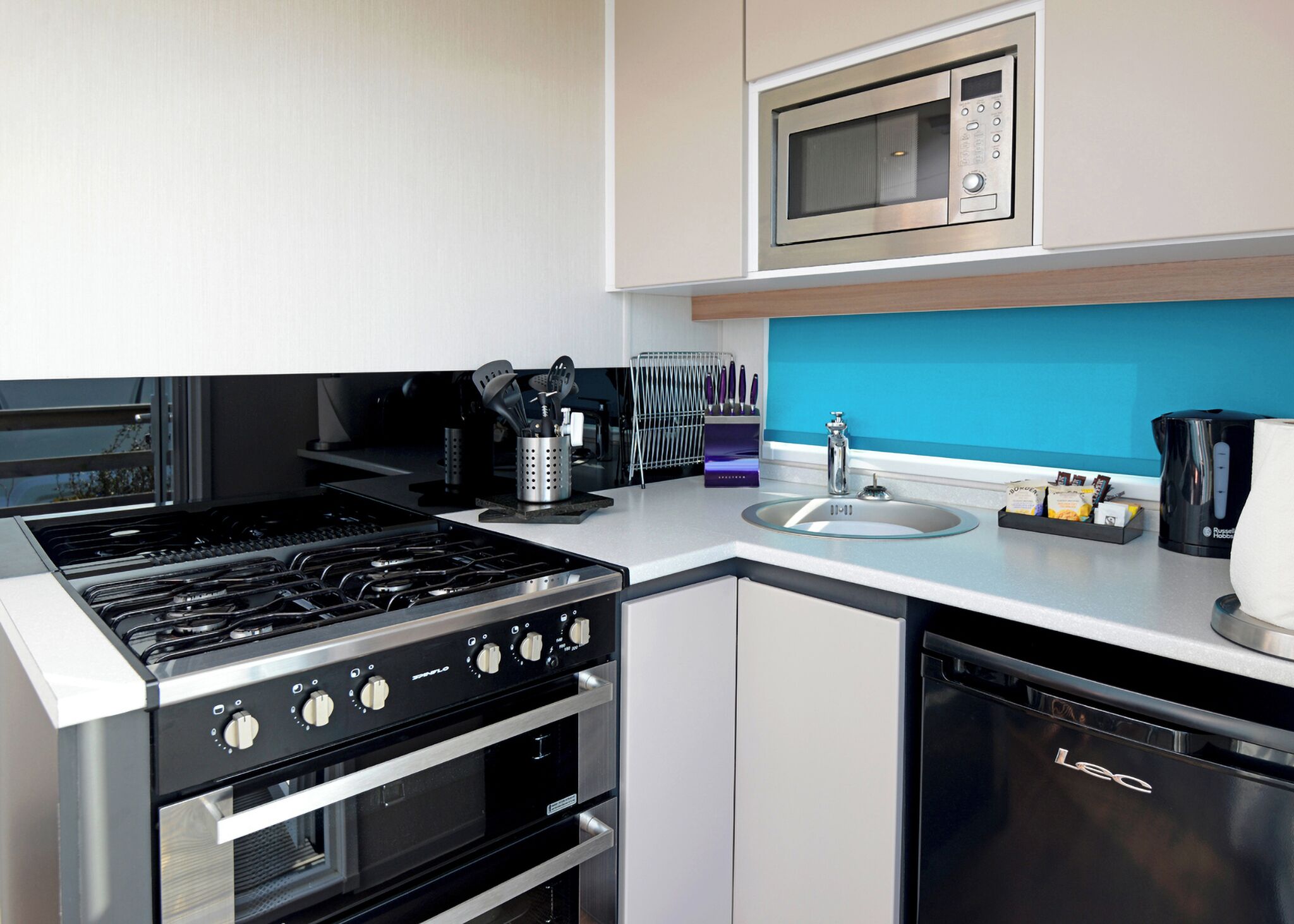 Fridge, oven, stovetop, toaster