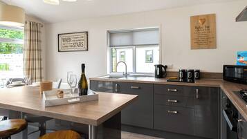 Fridge, oven, stovetop, toaster