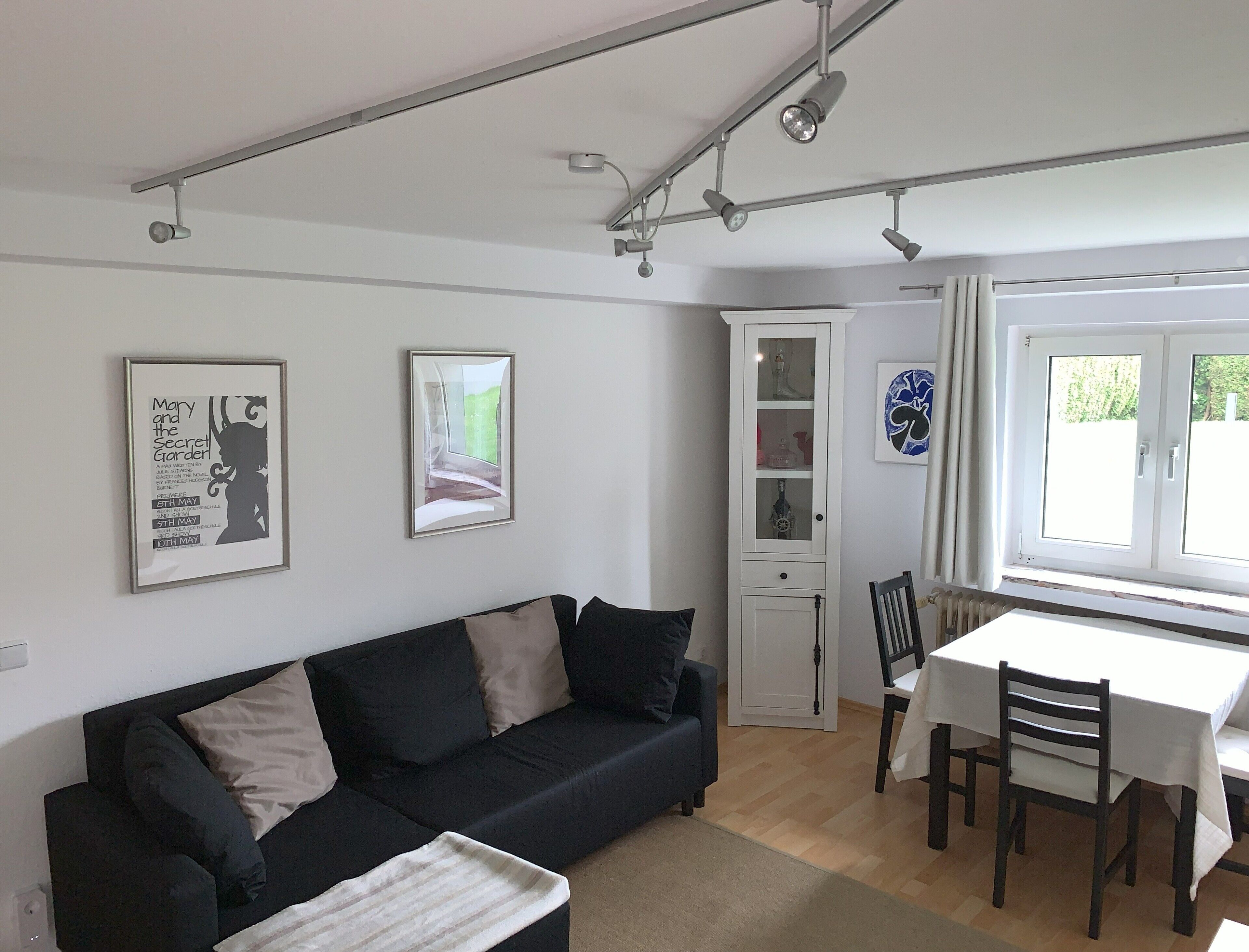 Televisio, DVD-soitin, kirjoja