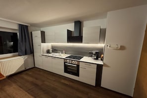 Fridge, oven, stovetop, dishwasher